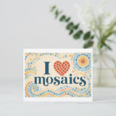 Carte Postale "J'[Aime] les Mosaïques" (Debout devant)