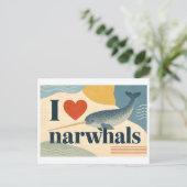 Carte Postale "J'[Aime] les narvals" (Debout devant)
