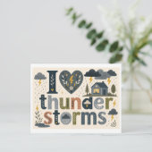Carte Postale "J'[Aime] Les Orages" (Debout devant)