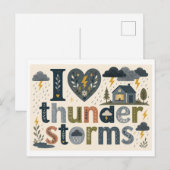 Carte Postale "J'[Aime] Les Orages" (Devant / Derrière)