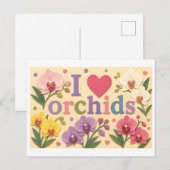 Carte Postale "J'[Aime] les orchidées" (Devant / Derrière)