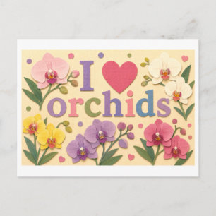 Carte Postale "J'[Aime] les orchidées"