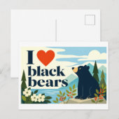 Carte Postale "J'[Aime] les ours noirs" (Devant / Derrière)