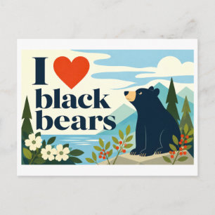 Carte Postale "J'[Aime] les ours noirs"