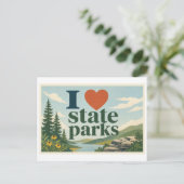 Carte Postale "J'[Aime] les Parcs d'État" (Debout devant)