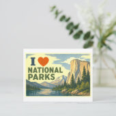 Carte Postale "J'[Aime] les parcs nationaux" (Debout devant)