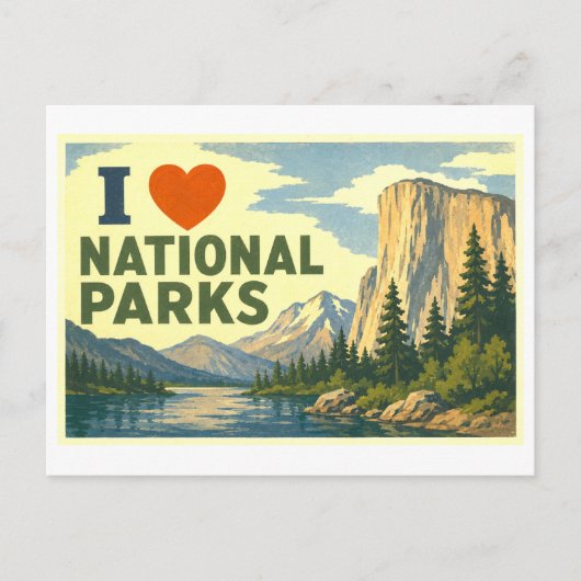 Carte Postale "J'[Aime] les parcs nationaux" (Devant)