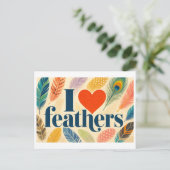 Carte Postale "J'[Aime] Les Plumes" (Debout devant)