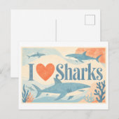 Carte Postale "J'[Aime] Les Requins" (Devant / Derrière)