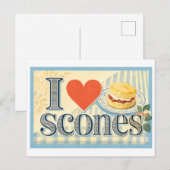 Carte Postale "J'[aime] les scones" (Devant / Derrière)