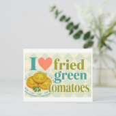 Carte Postale "J'[Aime] les Tomates Vertes Frites" (Debout devant)