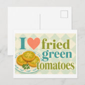 Carte Postale "J'[Aime] les Tomates Vertes Frites" (Devant / Derrière)