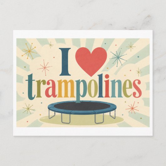 Carte Postale "J'[Aime] les trampolines" (Devant)