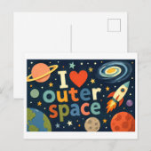 Carte Postale "J'[Aime] l'Espace" (Devant / Derrière)