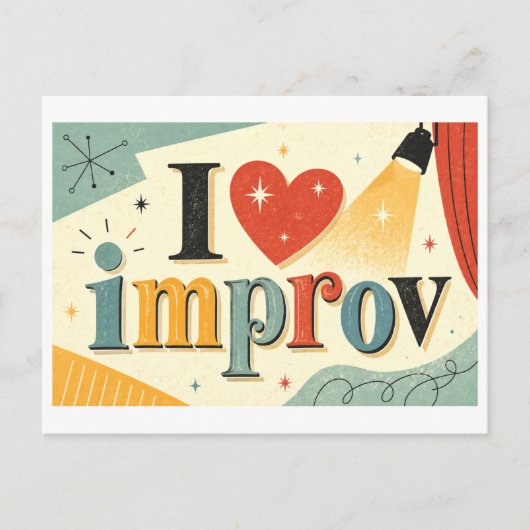 Carte Postale "J'[Aime] l'impro" (Devant)
