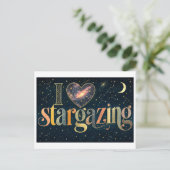Carte Postale "J'[Aime] l'observation des étoiles" (Debout devant)