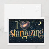 Carte Postale "J'[Aime] l'observation des étoiles" (Devant / Derrière)