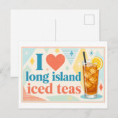Carte Postale "J'[aime] Long Island Iced Teas" (Devant / Derrière)