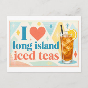 Carte Postale "J'[aime] Long Island Iced Teas"