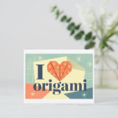 Carte Postale "J'[Aime] l'Origami" (Debout devant)