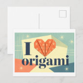 Carte Postale "J'[Aime] l'Origami" (Devant / Derrière)