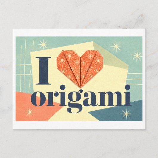 Carte Postale "J'[Aime] l'Origami" (Devant)