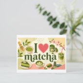 Carte Postale "J'[Aime] Matcha" (Debout devant)