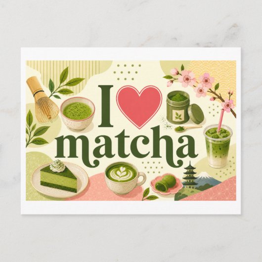 Carte Postale "J'[Aime] Matcha" (Devant)