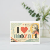 Carte Postale "J'[Aime] Mozart" (Debout devant)