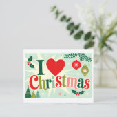 Carte Postale "J'[aime] Noël" (Debout devant)