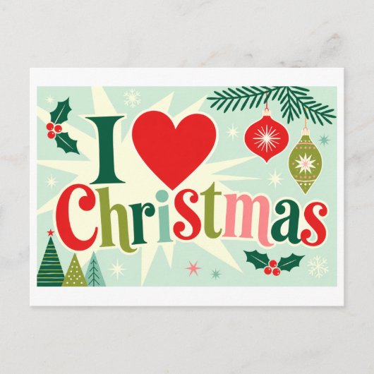 Carte Postale "J'[aime] Noël" (Devant)
