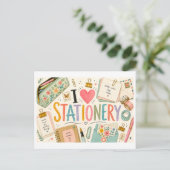 Carte Postale J'[Aime] Papeterie (Debout devant)
