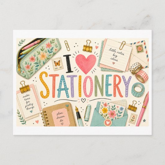 Carte Postale J'[Aime] Papeterie (Devant)