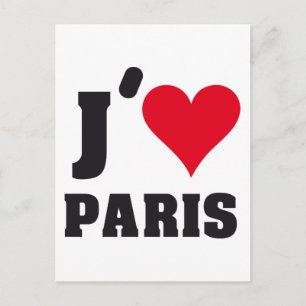 CARTE POSTALE J´AIME PARIS