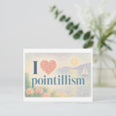 Carte Postale "J'[Aime] Pointillisme" (Debout devant)