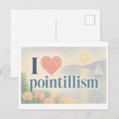 Carte Postale "J'[Aime] Pointillisme" (Devant / Derrière)