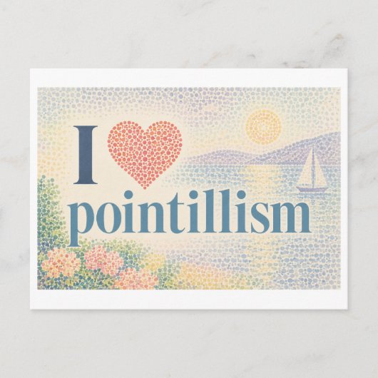 Carte Postale "J'[Aime] Pointillisme" (Devant)