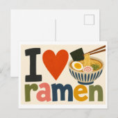 Carte Postale "J'[Aime] Ramen" (Devant / Derrière)