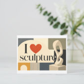 Carte Postale "J'[Aime] Sculpture" (Debout devant)