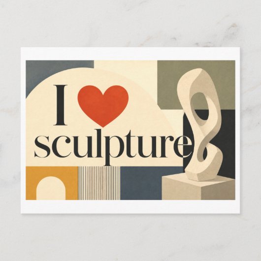 Carte Postale "J'[Aime] Sculpture" (Devant)