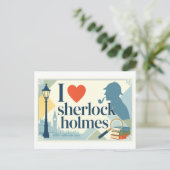 Carte Postale "J'[aime] Sherlock Holmes" (Debout devant)