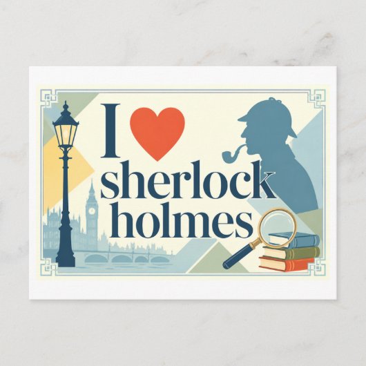 Carte Postale "J'[aime] Sherlock Holmes" (Devant)