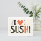 Carte Postale "J'[Aime] Sushi" (Debout devant)
