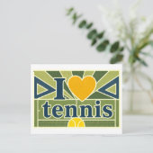 Carte Postale "J'[Aime] Tennis" (Debout devant)