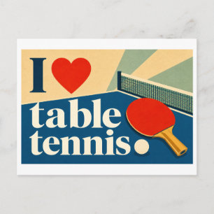 Carte Postale "J'[Aime] Tennis de Table"