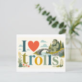 Carte Postale "J'[Aime] Trolls" (Debout devant)