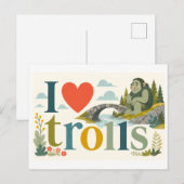 Carte Postale "J'[Aime] Trolls" (Devant / Derrière)