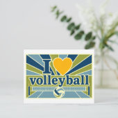 Carte Postale "J'[aime] Volleyball" (Debout devant)
