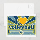 Carte Postale "J'[aime] Volleyball" (Devant / Derrière)