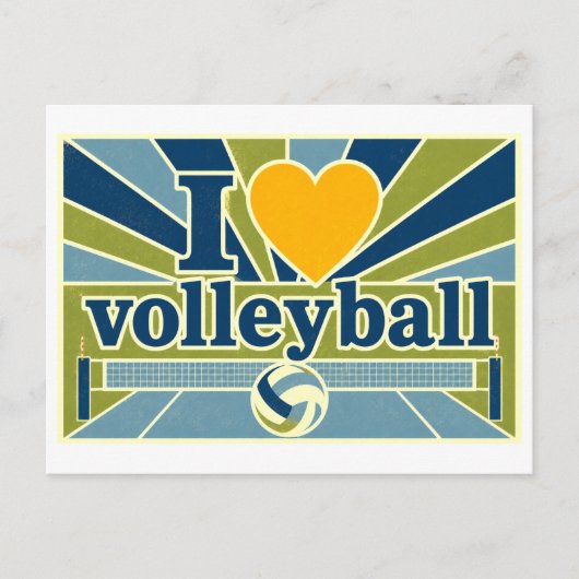Carte Postale "J'[aime] Volleyball" (Devant)
